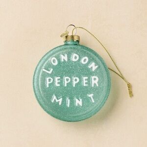 JOHN DERIAN NET glass London peppermint ornament -green